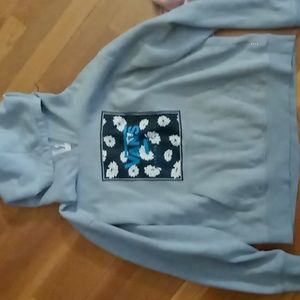 Womans vans hoodie. Grey, flowers. Size large.
